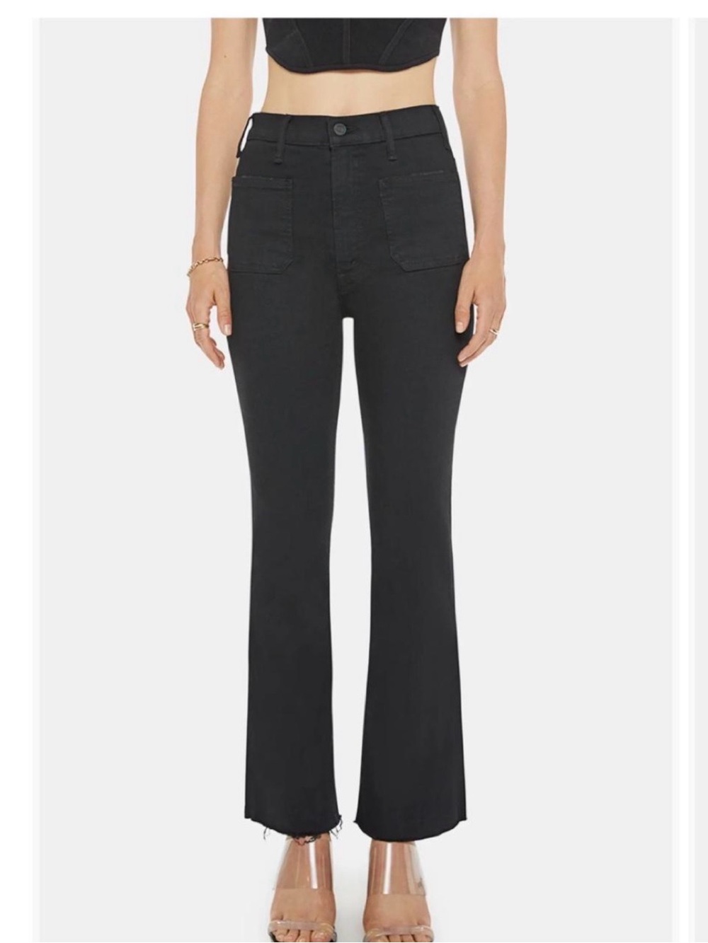 MOTHER The Hustler Patch Pocket Ankle Jeans in Not Guilty Size 29